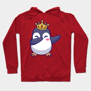 Cute King Penguin Dabbing Cartoon Hoodie